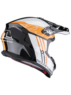 Kask enduro Scorpion VX-16 Evo Air Lignes czarno-pomarańczowy