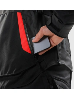 Kurtka motocyklowa tekstylna Rebelhorn Hiker IV czarno-szaro-czerwona