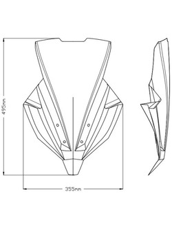 Owiewka motocyklowa turystyczna PUIG Naked New Generation Yamaha MT-10/ SP (22-) lekko przyciemniana