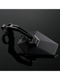 Lusterko motocyklowe Daytona D-Mirror-4 Hexagon do montażu na końcu manetki czarne [adapter]