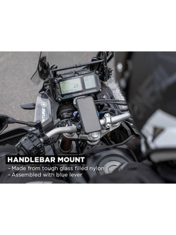 Zestaw na motocykl: etui na telefon iPhone 13 + wodoodporny pokrowiec + mocowanie Quad Lock 