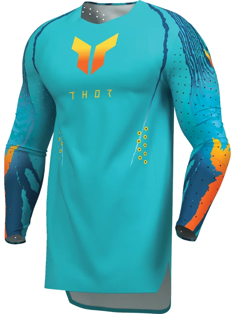 Bluza enduro Thor Sportmode Damascus niebiesko-pomarańczowa