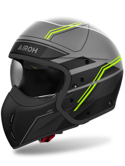 Kask modułowy Airoh J110 Slim czarno-szary-fluo matowy