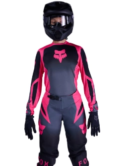 Bluza enduro damska Fox 180 Shield czarno-różowa