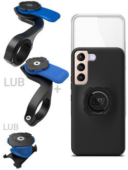 Zestaw rowerowy: etui na telefon Samsung Galaxy S22, wodoodporny pokrowiec oraz mocowanie Quad Lock