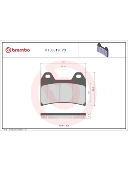 Klocki hamulcowe Brembo Genuine Yamaha XT 660 X (04-16)/ Aprilia/ Ducati (wybrane modele) [na przód, kpl. na 1 tarczę]