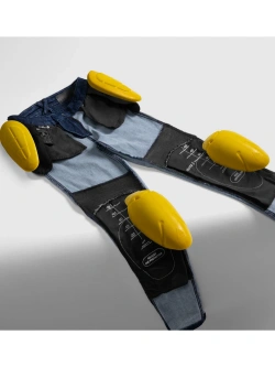 Jeansy motocyklowe damskie Rebelhorn Agness 2 Mono niebieskie