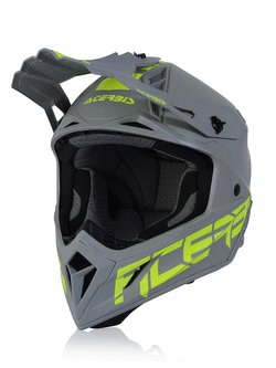 Kask enduro Acerbis Steel Carbon szaro-żółty
