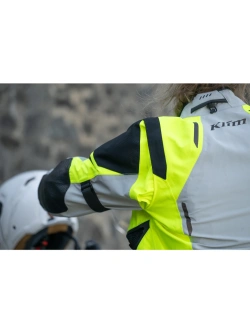 Kurtka motocyklowa tekstylna damska Klim Altitude szaro-fluo żółta