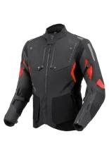 Kurtka motocyklowa tekstylna Rebelhorn Hiker IV czarno-szaro-czerwona