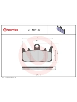 Klocki hamulcowe Brembo Genuine MV Agusta Stradale 800 (15-17)/ Ducati (wybrane modele) [kpl. na 1 tarczę]