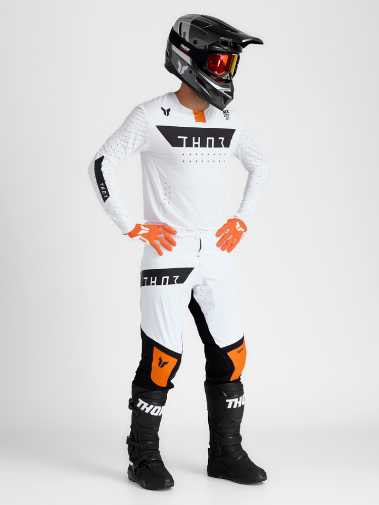 Bluza enduro Thor Sportmode Rogue biało-pomarańczowa