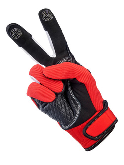 Rękawice cross Biltwell Baja czerwono-czarne