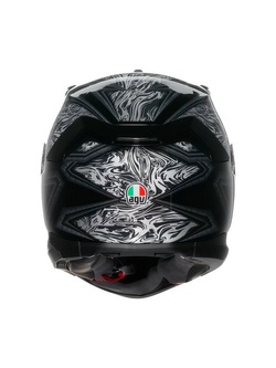 Kask integralny AGV K7 Damascus czarno-srebrny