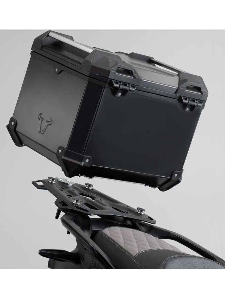 Zestaw: kufry boczne 45/37L + kufer centralny 38L TRAX ADV+ stelaże SW-MOTECH do motocykla BMW R 1200 GS (04-12) czarne