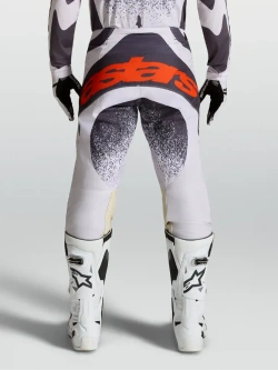 Spodnie cross Alpinestars MX Techstar Swan biało-szaro-czerwone