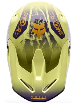 Kask enduro Fox V1 Image Print fioletowo-żółty