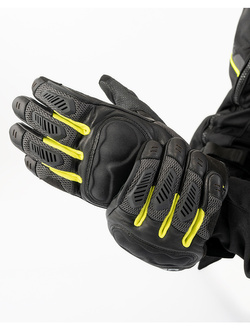 Rękawice motocyklowe Shima Hero czarno-fluo