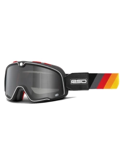 Gogle motocyklowe 100% Barstow Roland z przyciemnianą szybką, czarno-czerwono-żółte