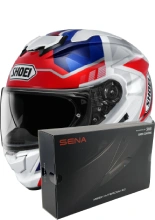 Kask integralny Shoei GT-Air 3 Boldaro TC-10 biało-niebiesko-czerwony + dedykowany interkom motocyklowy Sena SRL 3