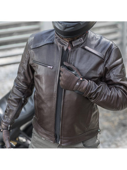 Kurtka motocyklowa skórzana Shima Blake brązowa