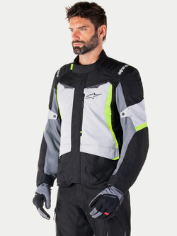 Kurtka motocyklowa tekstylna Alpinestars ST-1 WP czarno-szaro-fluo