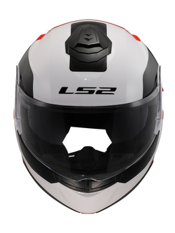 Kask szczękowy LS2 FF908 Strobe II Autox biało-czerwony