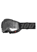 Gogle motocyklowe 100% Accuri 2 z przezroczystą szybką, czarno-szare