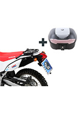 Zestaw: kufer centralny Journey 40 + stelaż Hepco&Becker Honda CRF 250 L (12-) / Rally (17-) czarno-srebrny