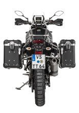 Zestaw: kufry boczne z anodowanego aluminium czarne "And-Black" Zega Evo + stelaże srebrne Touratech Yamaha Tenere 700 / World Raid (31+38L)