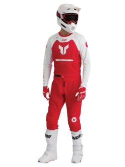 Rękawice cross Thor Ridemode Static czerwone