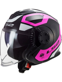 Kask otwarty LS2 OF570 Verso Marker czarno-różowy matowy