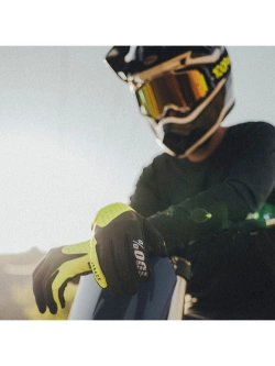 Rękawice cross 100% iTrack fluo-czarne