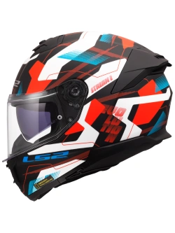 Kask integralny LS2 FF808 Stream II Mika biało-czerwono-niebieski