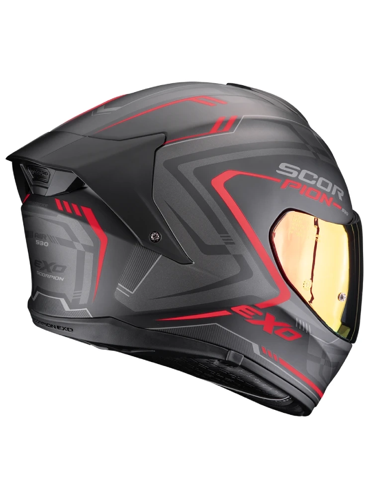 Kask integralny Scorpion EXO-530 AIR Slope czarno-czerwony matowy