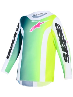 Bluza cross dziecięca Alpinestars MX Fluid Portl zielono-biało-czerwona