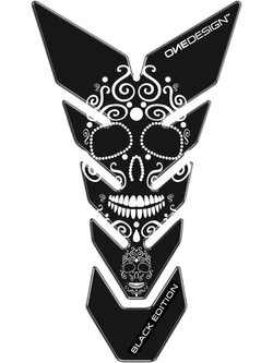 Tankpad Uniwersalny Onedesign Black Edition White Skull