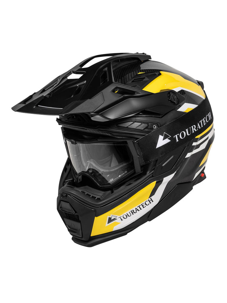 Kask adventure Touratech Aventuro Pro Carbon czarno-biało-zółty
