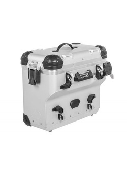 Zestaw: kufry boczne z anodowanego aluminium srebrne Zega Evo X + stelaże srebne Touratech Yamaha Tenere 700 / World Raid (2 x 45L)