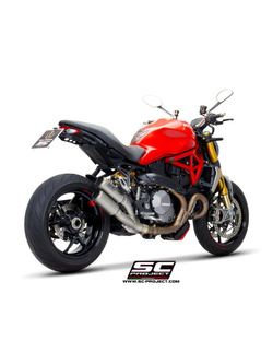Podwójny tłumik SC-Project Twin CR-T Carbon / Titanium (Slip on) - Ducati Monster 1200 / S / R [17-21]