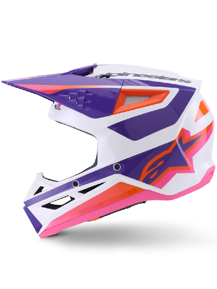 Kask enduro Alpinestars SM3 Heat fioletowo-biało-różowy