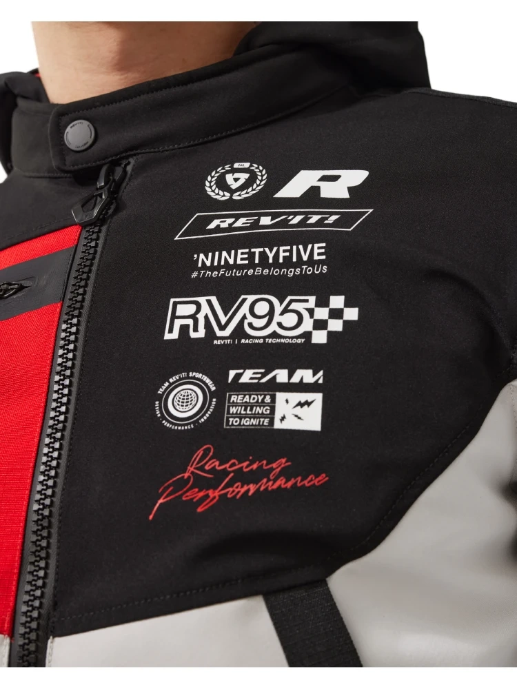 Kurtka motocyklowa tekstylna REV’IT! Haste H2O czarno-czerwona