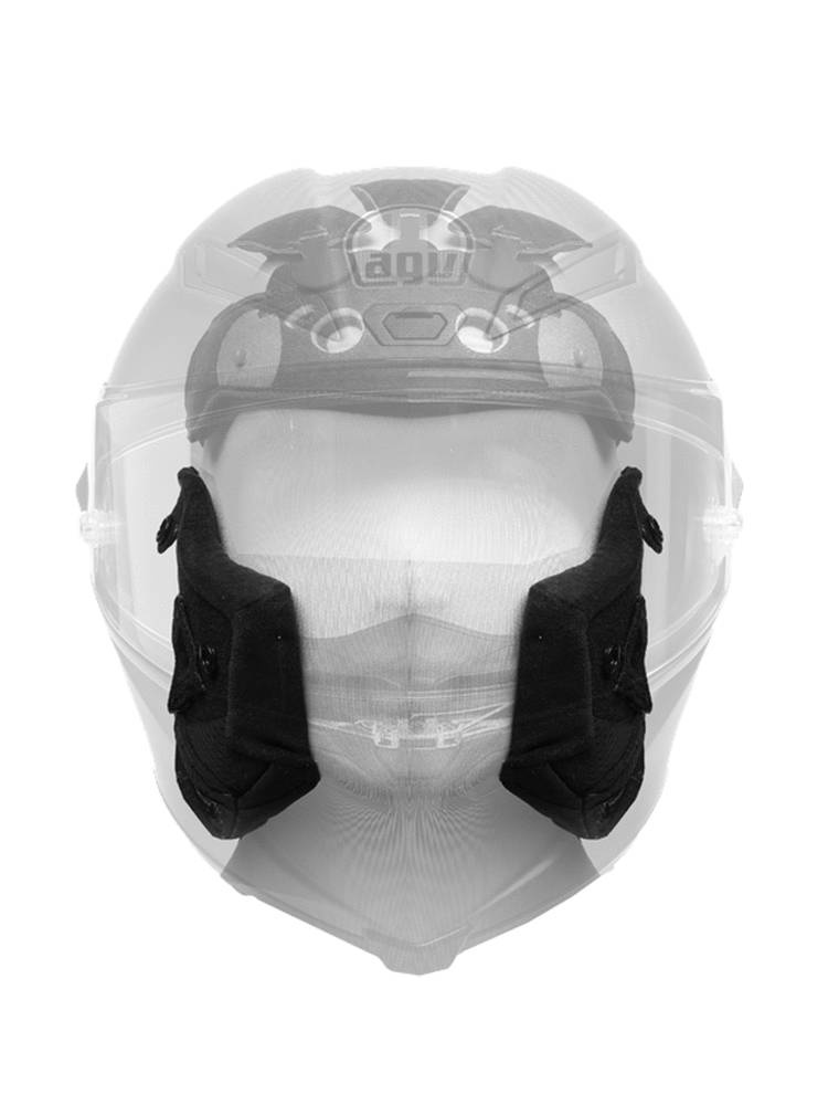 Poduszki policzkowe AGV do kasku Pista GP RR szaro-żółte