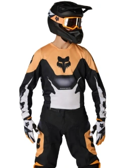 Bluza enduro Fox 180 Noble czarno-biało-pomarańczowa