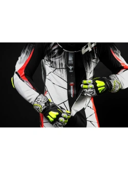 Kombinezon motocyklowy jednoczęściowy 4SR Racing Ultra Light Matrix AR biało-czarno-czerwony