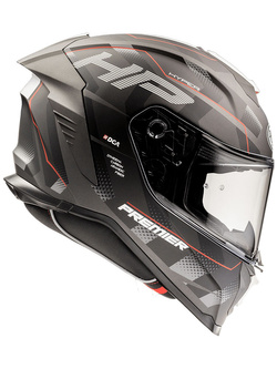Kask integralny Premier Hyper HP92BM czarno-szaro-czerwony