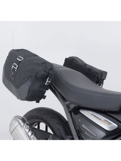 Zestaw: sakwa boczna Legend Gear LC1 + LC2 ze stelażami SW-Motech Triumph Scrambler 400 X (24-)/ Speed 400 (24-) czarne [poj.: 9,8l + 13,5l]