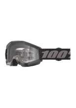 Gogle motocyklowe dziecięce 100% Strata Mini z przezroczystą szybką czarne