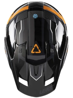 Kask enduro Leatt Moto 7.5 czarno-pomarańczowy z goglami czarno-szarymi