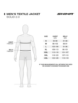 Kurtka motocyklowa tekstylna Shima Solid 2.0 czarno-czerwona